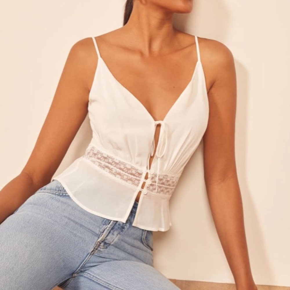 Reformation white penny top